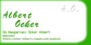 albert ocker business card